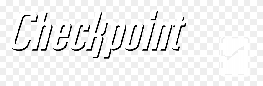 2331x651 Checkpoint Systems Logo Caligrafía En Blanco Y Negro, Word, Texto, Alfabeto Hd Png