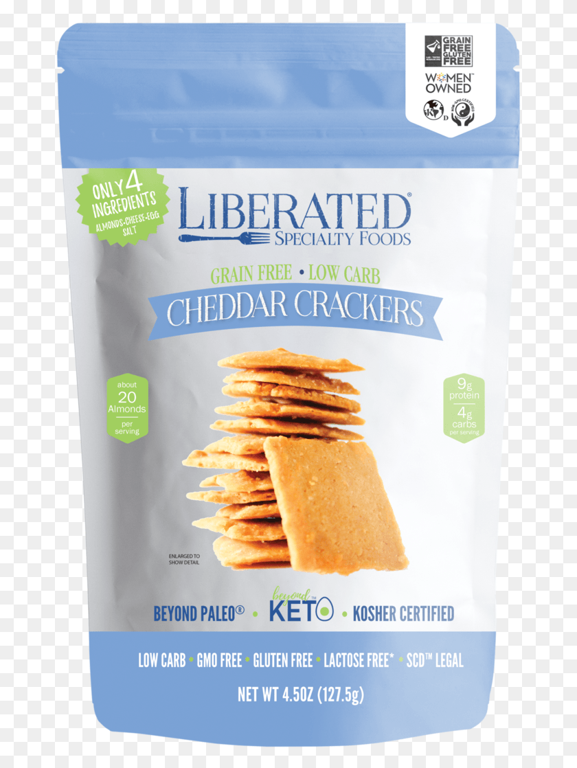 677x1058 Cheddar Crackers Waffles Keto Liberated Specialty Foods Australia, Bread, Food, Cracker HD PNG Download