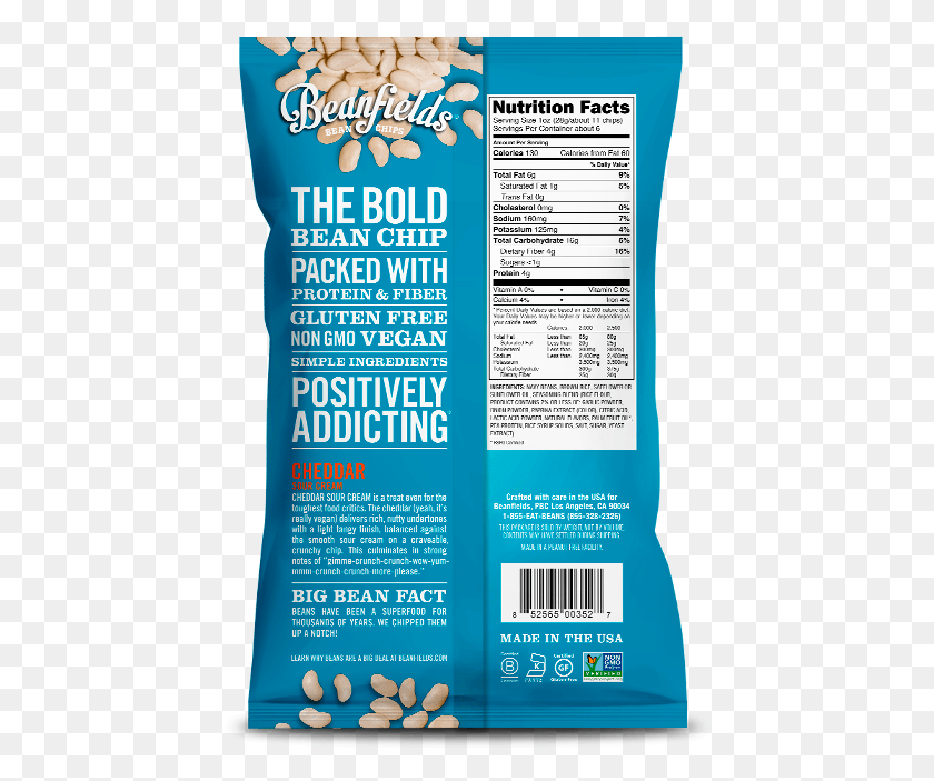 442x643 Cheddar Sour Cream Bean ChipsData Image Id 7331277242447 Beanfields Nacho Chips Nutrition, Advertisement, Poster, Flyer HD PNG Download