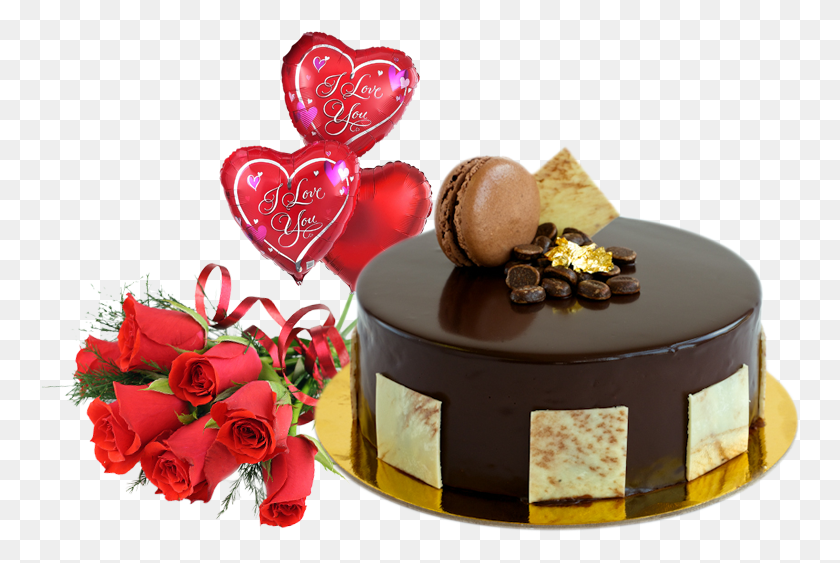 762x503 Cheer Chocolate Cake Flower Combo In Sharjah Flower Chocolate Cake, Cake, Dessert, Food HD PNG Download