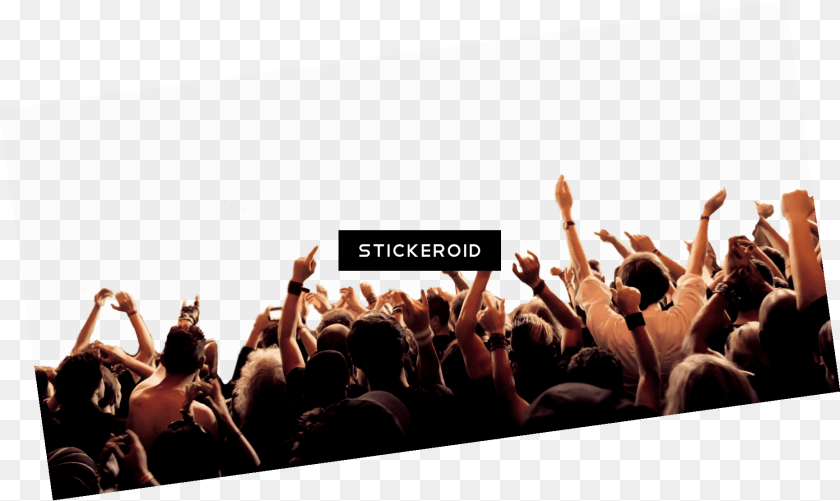 Cheering Crowd, Person, Concert, Adult, Man Sticker PNG