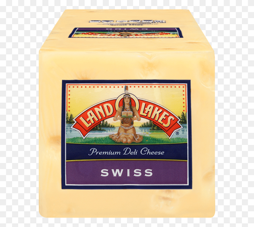 585x692 Cheese Block Swiss Cheese 00034500419055 700800 Land O Lakes Products, Flour, Powder, Food HD PNG Download