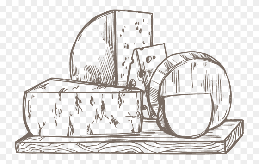 745x473 Cheese Drawing Board Cheese Board Sketch, Transportation, Vehicle, Machine HD PNG Download