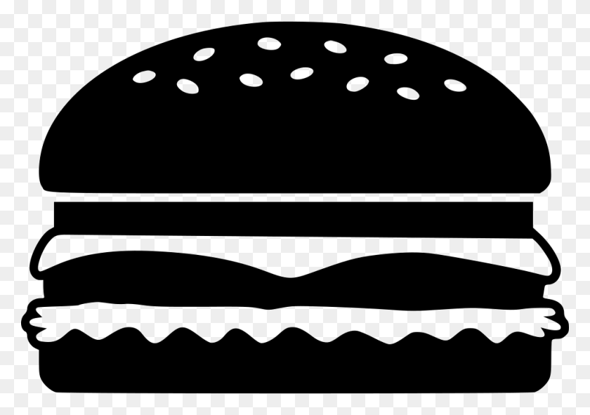 980x668 Cheeseburger Svg Icon Free Hamburger Silhouette, Cutlery, Blade, Weapon HD PNG Download