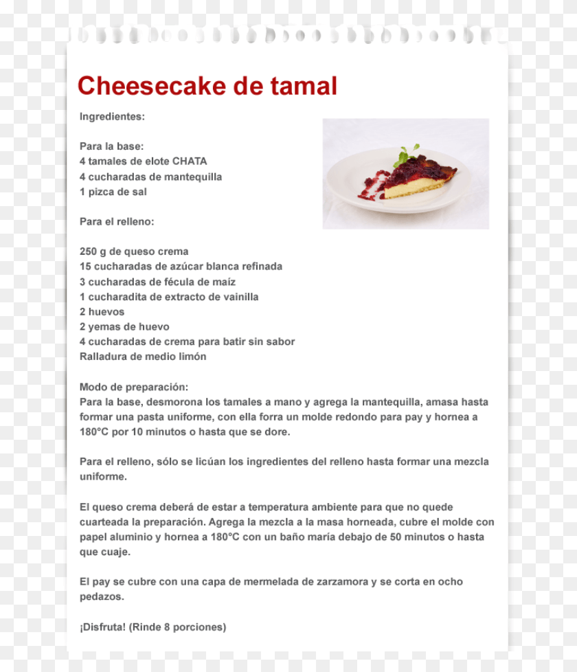 662x918 Cheesecake Dish, Text, Menu, Document HD PNG Download