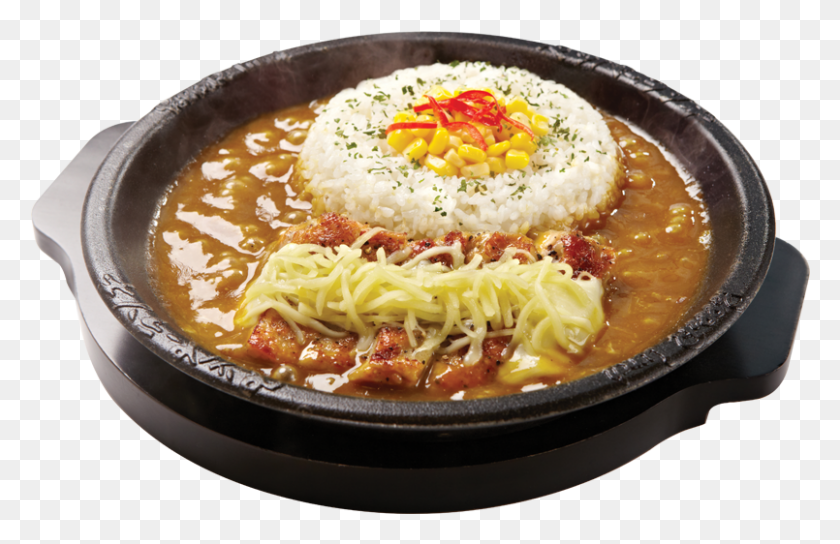 805x500 Cheesy Chicken Curry Rice Pepper Lunch Hamburg Steak, Bowl, Dish, Meal HD PNG Download