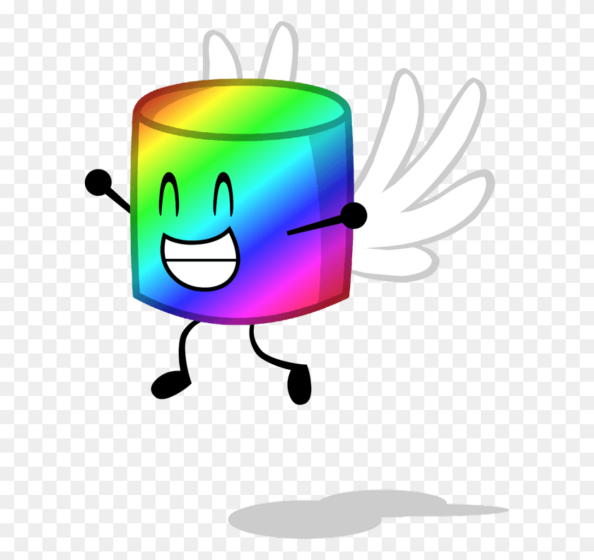 600x732 Cheesy On Twitter Rainbow Flying In The Bfdi Rainbow Marshmallow, Lamp, Light, Outdoors HD PNG Download