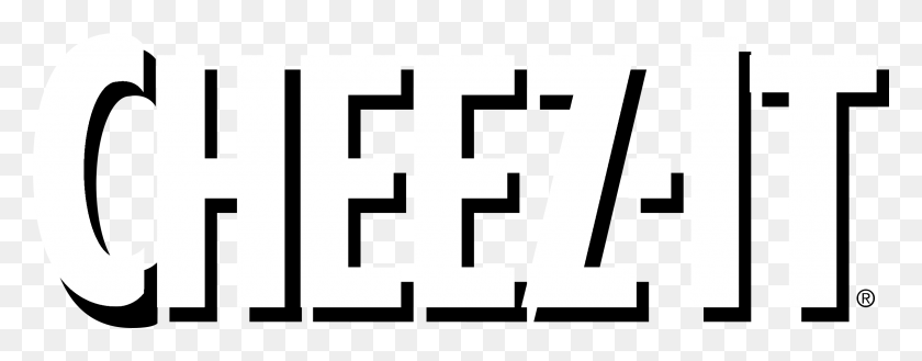 2400x828 Cheezit Logo Черно-Белый Cheez, Число, Символ, Текст Hd Png Скачать