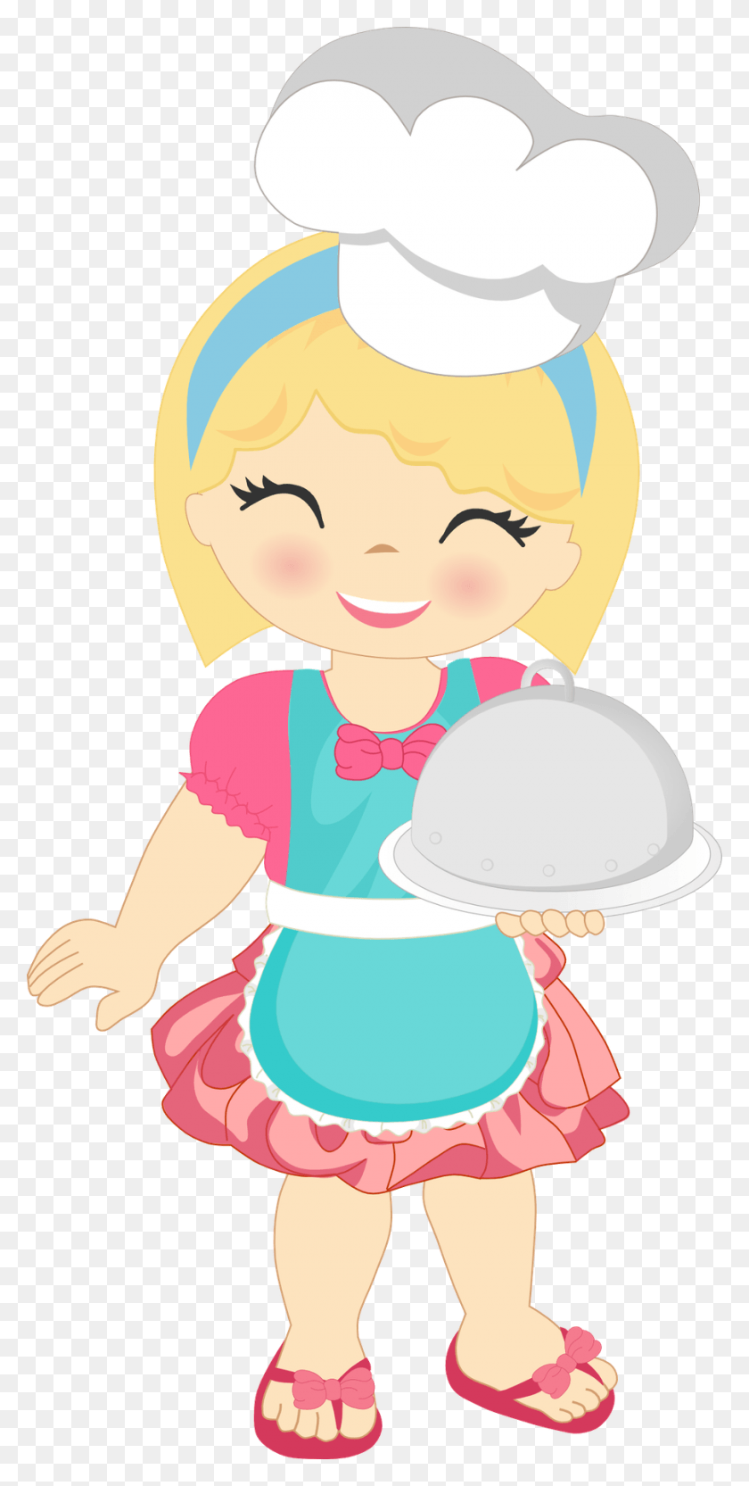 Девочка повар рисунок