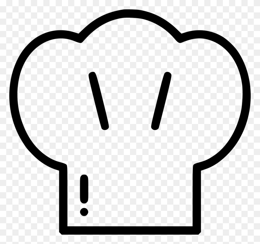 980x914 Chef Cook Cap Wear Restaurant Svg Icon Free, Light, Lightbulb HD PNG Download