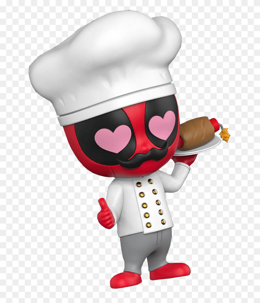 661x916 Chef Deadpool Cosbaby Hot Toys Bobble Head Figure Deadpool Chef, Toy, Helmet, Clothing HD PNG Download