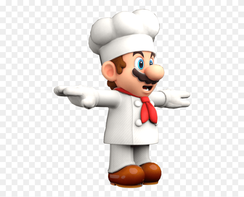 473x621 Chef Image Mario T Pose, Person, Human, Figurine HD PNG Download