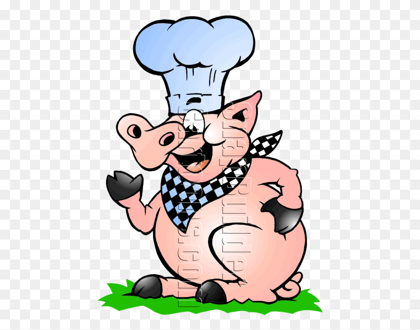 451x601 Descargar Png Chef Cerdo Bbq Mascot Logotipo Png