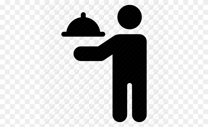 Chef Restaurant Server Service Waiter Waiterserving Waitress, Silhouette Sticker PNG