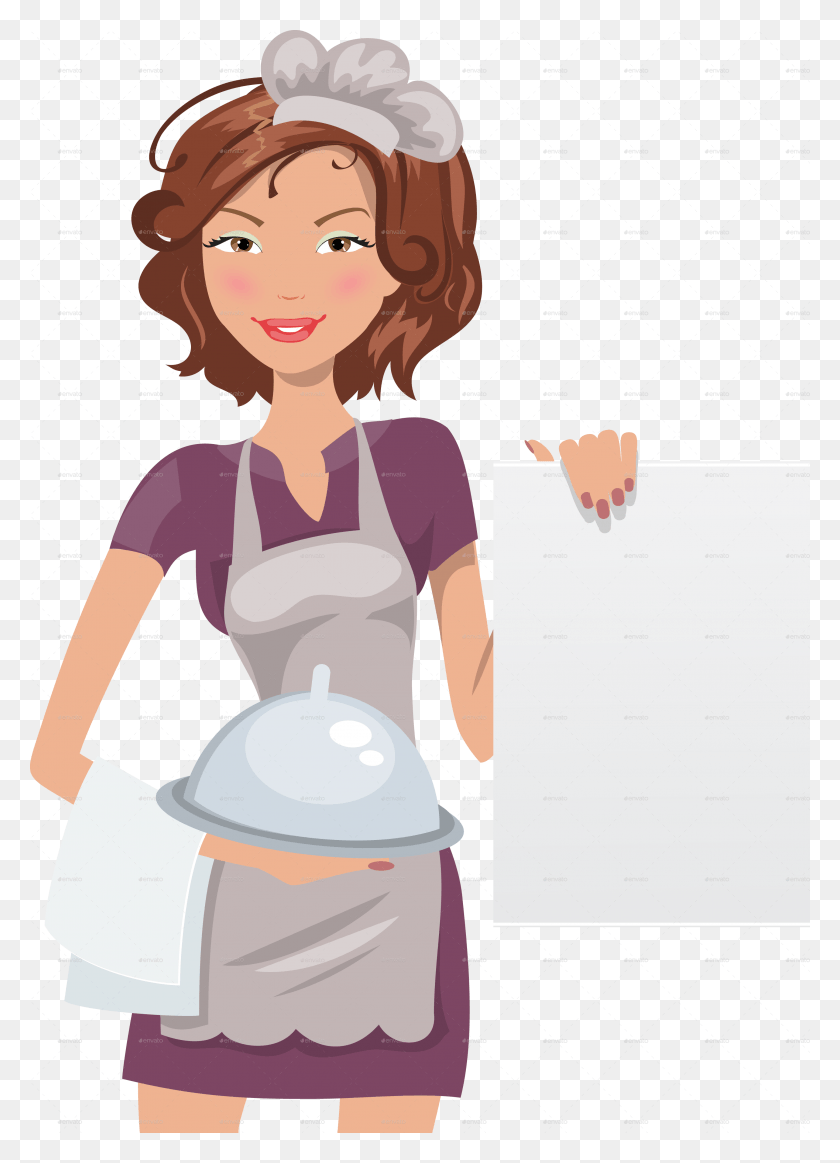 2893x4092 Chef Vector Female Chef Woman Vektor, Person, Human, Text HD PNG Download