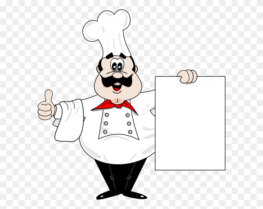 600x609 Chef With Blank Sign Clip Art Signs Chef Clipart, Person, Human HD PNG Download