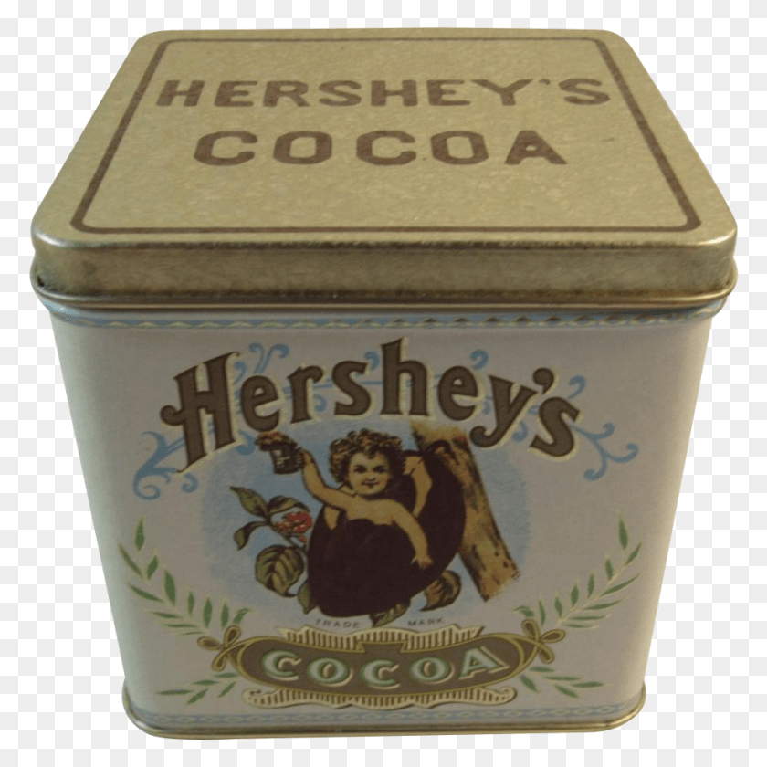 927x927 Descargar Png Chein Hershey39S Cocoa Tin By Bristol Ware Para Nabisco Ceylon Tea, Can, Box, Alimentos Hd Png