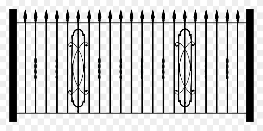 3438x1589 Cheltenham Railing Fence, Gate, Picket HD PNG Download