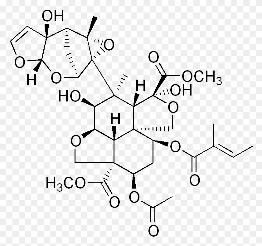 780x728 Chemical Structure Of Neem Oil, Text, Number, Symbol HD PNG Download