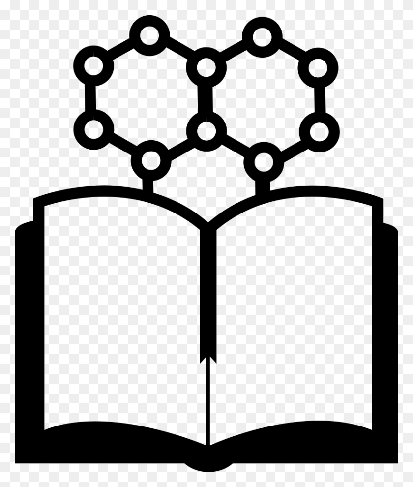 822x981 Descargar Png Libro De Química Abierto Con Signos Hexagonales Comentarios Símbolo Para La Ciencia De La Computación, Plantilla, Lámpara, Papel Hd Png