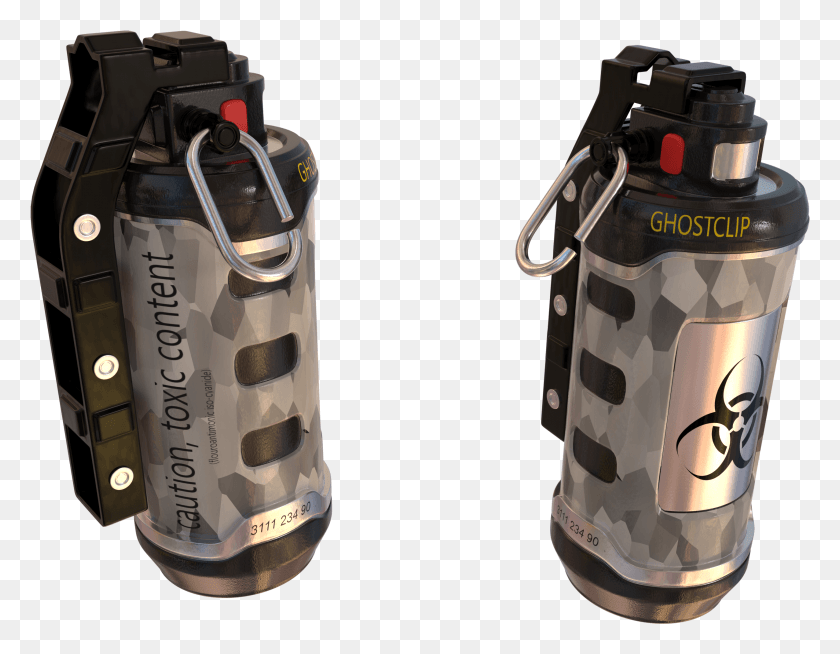 2553x1945 Chemx Gas Grenade Water Bottle, Bomb, Weapon, Weaponry HD PNG Download