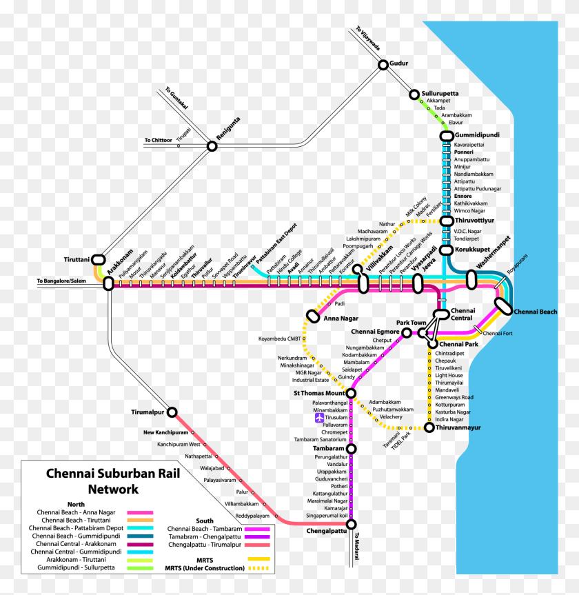 1465x1509 Chennai India Train Rail Map Chennai Suburban Railway Map, Plot, Diagram, Plan HD PNG Download
