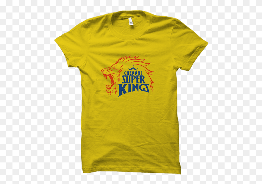 495x529 Chennai Super Kings Half Sleeve Yellow Ipl T Shirt Chennai Super King, Clothing, Apparel, T-shirt HD PNG Download