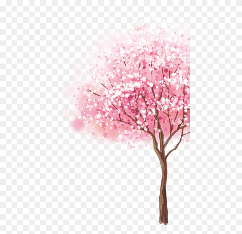 480x750 Cherry Blossom Tree Clipart, Plant, Flower, Blossom HD PNG Download