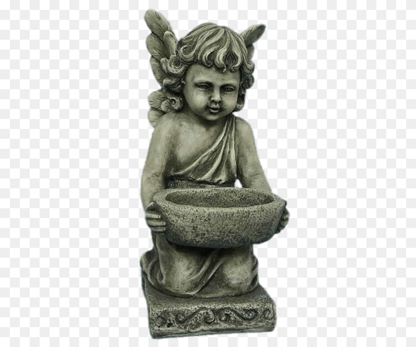 Cherub With Water Bowl, Architecture, Art, Fountain, Person Clipart PNG