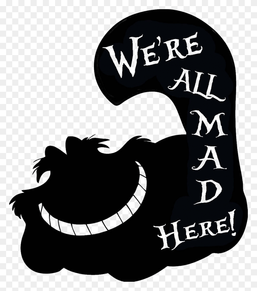 997x1139 Cheshire Cat Alice In Wonderland Cheshire Cat Alice Silhouette Alice In The Wonderland, Text, Stencil, Alphabet HD PNG Download