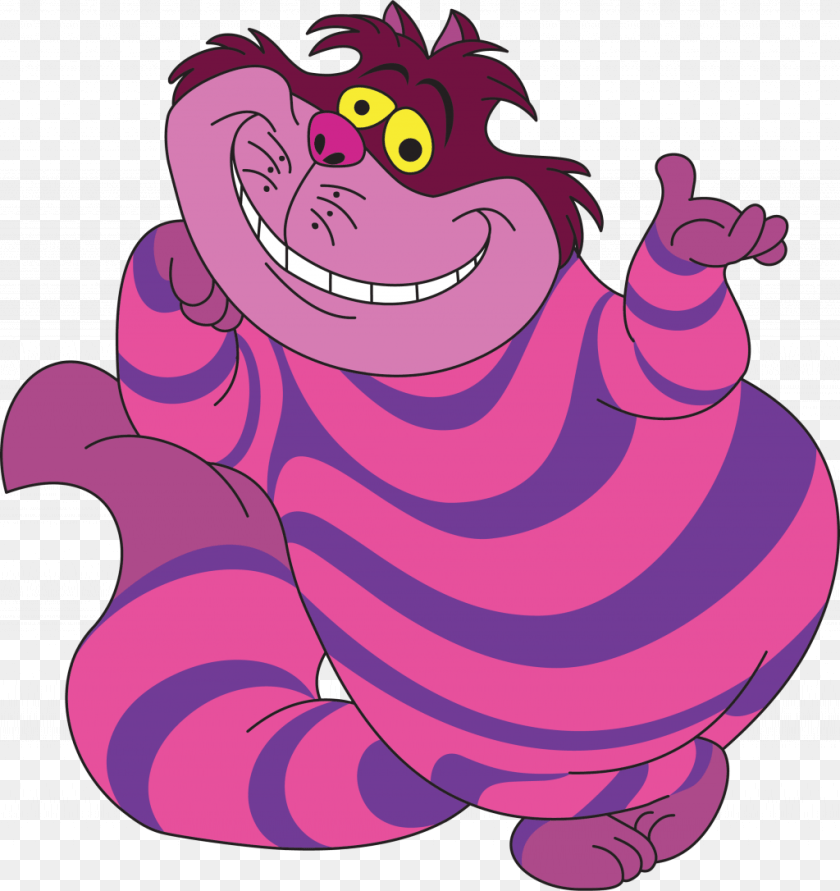 1024x1086 Cheshire Cat Pics Cartoon, Purple Sticker PNG