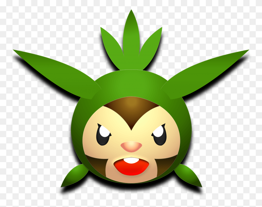 3525x2730 Chespin De Dibujos Animados, Verde, Planta, Vegetal Hd Png