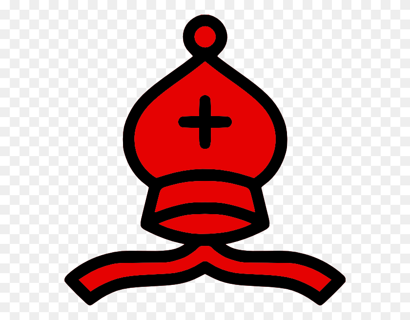 576x596 Chess Bishop 02 28red29 Chess Bishop Red, Symbol, Logo, Trademark HD PNG Download