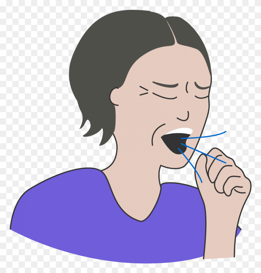871x913 Chest Pain Coughing Or Wheezing Cartoon Cough, Person, Human, Neck Descargar Hd Png