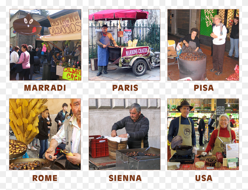 1178x882 Chestnut Roasting In Italy Collage, Person, Human, Poster HD PNG Download