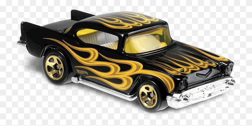 733x362 Chevy Hot Wheels Flames 57 Chevy, Car, Vehicle, Transportation HD PNG Download