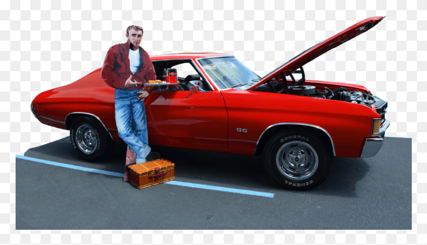 1099x595 Chevy James Dean Lifesize Standup Poster, Человек, Автомобиль, Автомобиль Hd Png Скачать