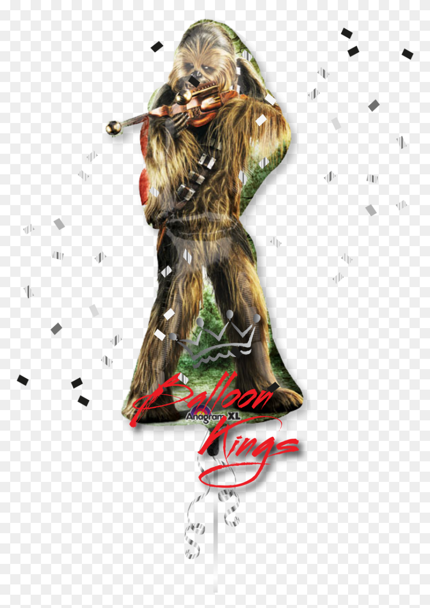 834x1204 Chewbacca Star Wars Helium Balloon, Person, Human, Paper HD PNG Download