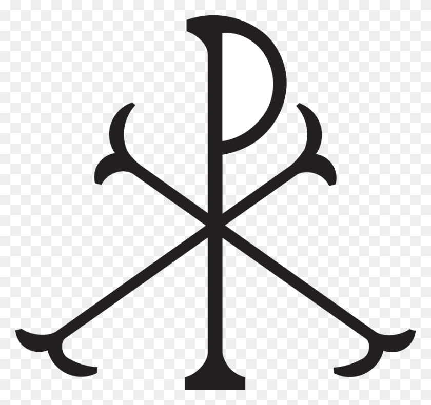 854x800 Chi Rho, Anchor, Hook, Bow HD PNG Download