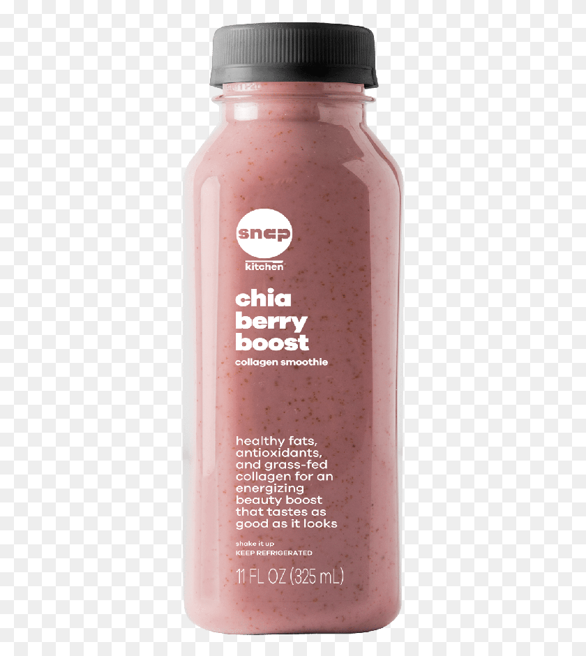 320x880 Chia Berry Boost Collagen Smoothie Plastic Bottle, Juice, Beverage, Drink HD PNG Download