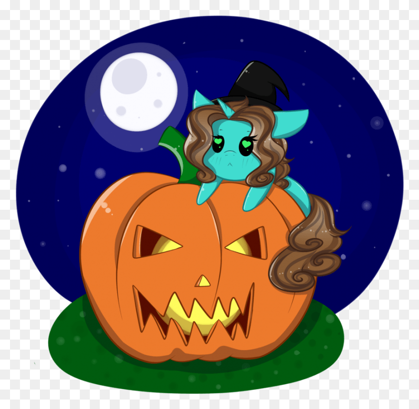 860x837 Chibi Commission Female Full Moon Jack O39 Lantern, Halloween, Outdoors, Plant HD PNG Download