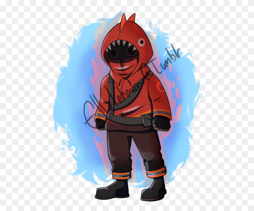 501x638 Chibi Commission Of Pyro From Tf2 Tf2 Pyro Chibi, Person, Human, Graphics HD PNG Download