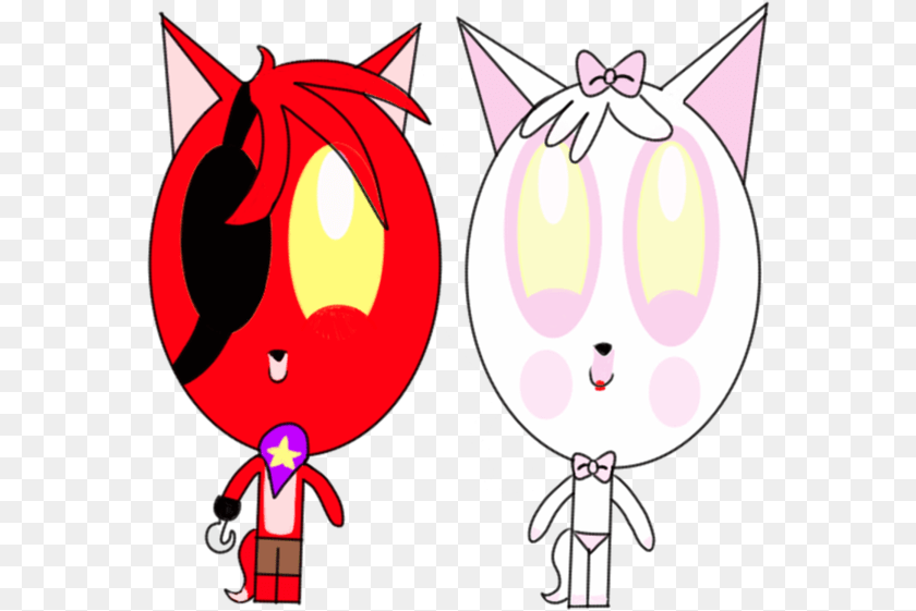 Chibi Foxy X Mangle Foxy X Mangle, Balloon, Animal, Baby, Horse Sticker PNG