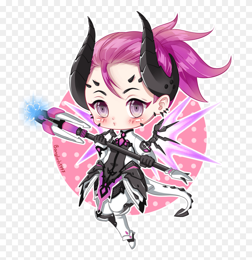 714x809 Chibi Imp From Overwatch Chibi Mercy, Person, Human, Graphics HD PNG Download