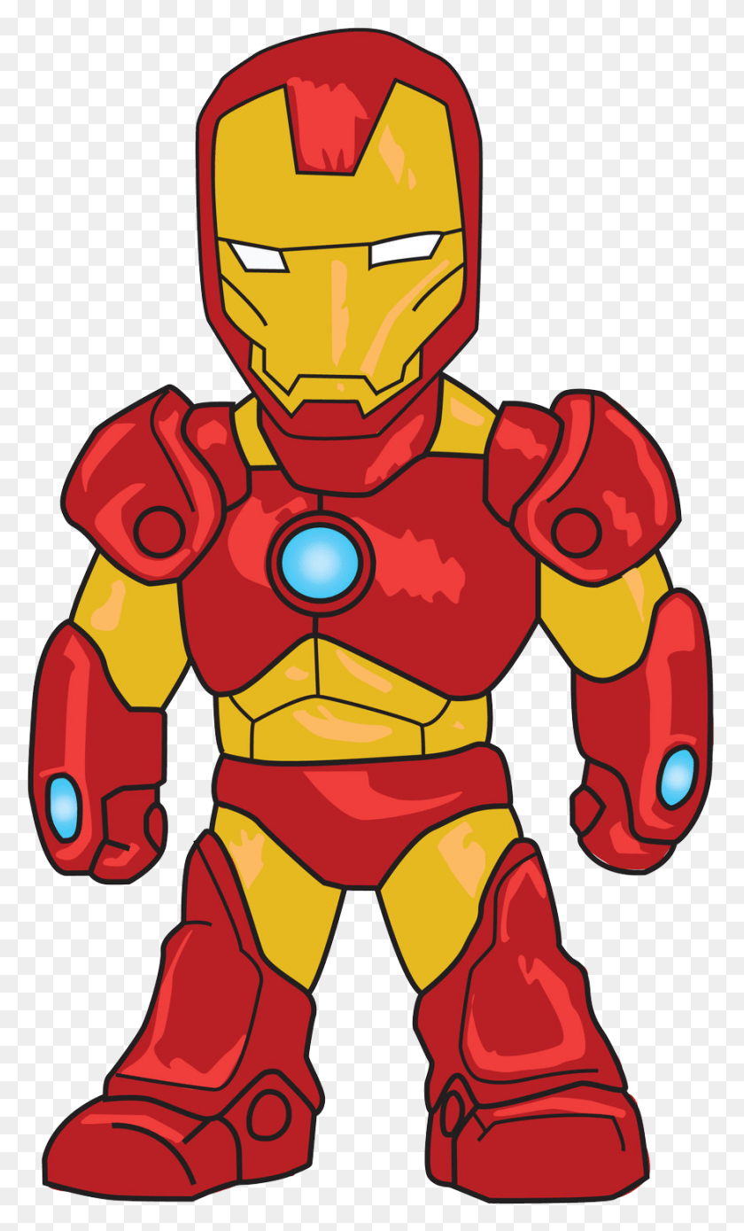 875x1491 Рисунок Железного Человека Чиби, Робот, Пожарный Hd Png Скачать