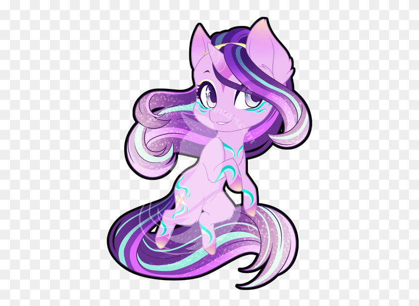 419x553 Chibi Rainbow Power Starlight Glimmer By Fuyusfox Mlp Rainbow Power Starlight Glimmer, Graphics, Purple HD PNG Download