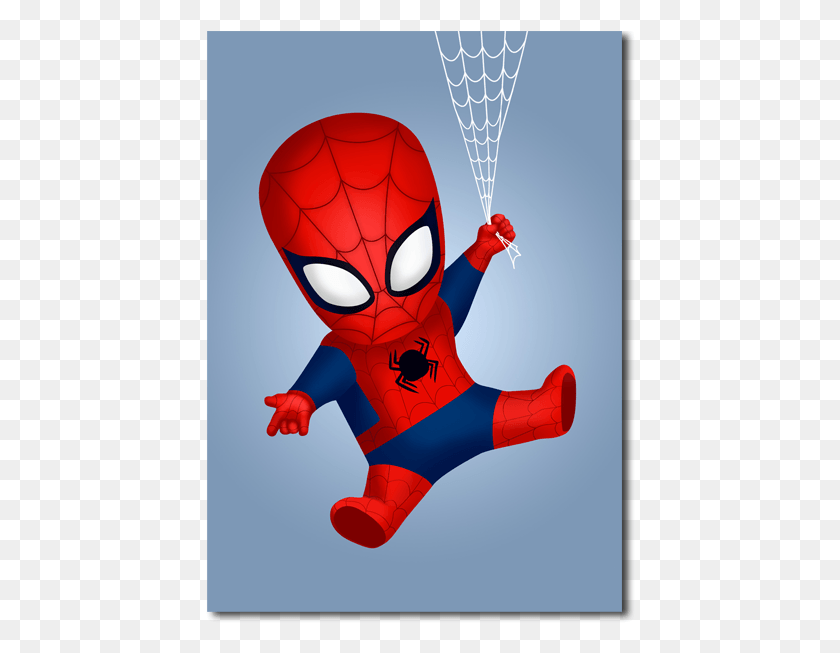430x593 Chibi Spider Man Photo Print Spider Man, Toy, Parachute, Graphics HD PNG Download