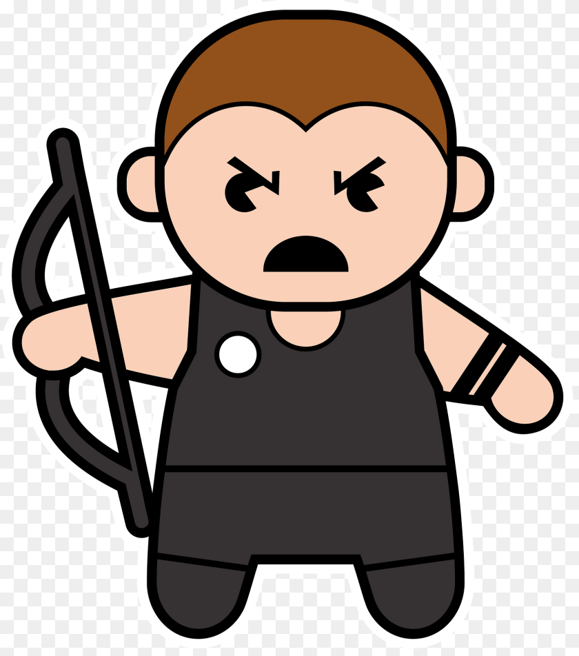 1694x1920 Chibi Superhero Hawkeye Clipart, Ammunition, Grenade, Weapon, Cleaning PNG