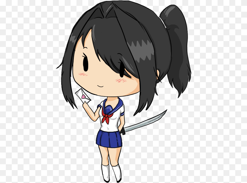 Chibi Yandere Simulator Ayano, Book, Comics, Publication, Manga Sticker PNG