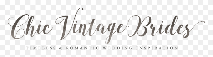 1382x296 Chic Vintage Brides Logo, Text, Calligraphy, Handwriting Descargar Hd Png